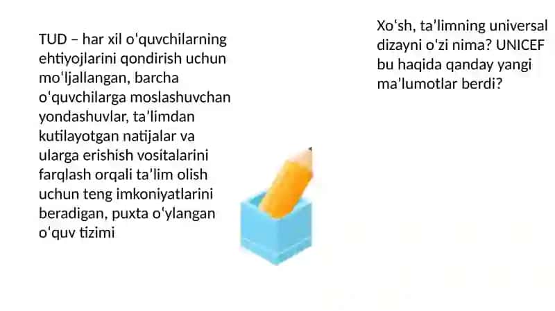 Ta'limning universal dizayni nima? 4