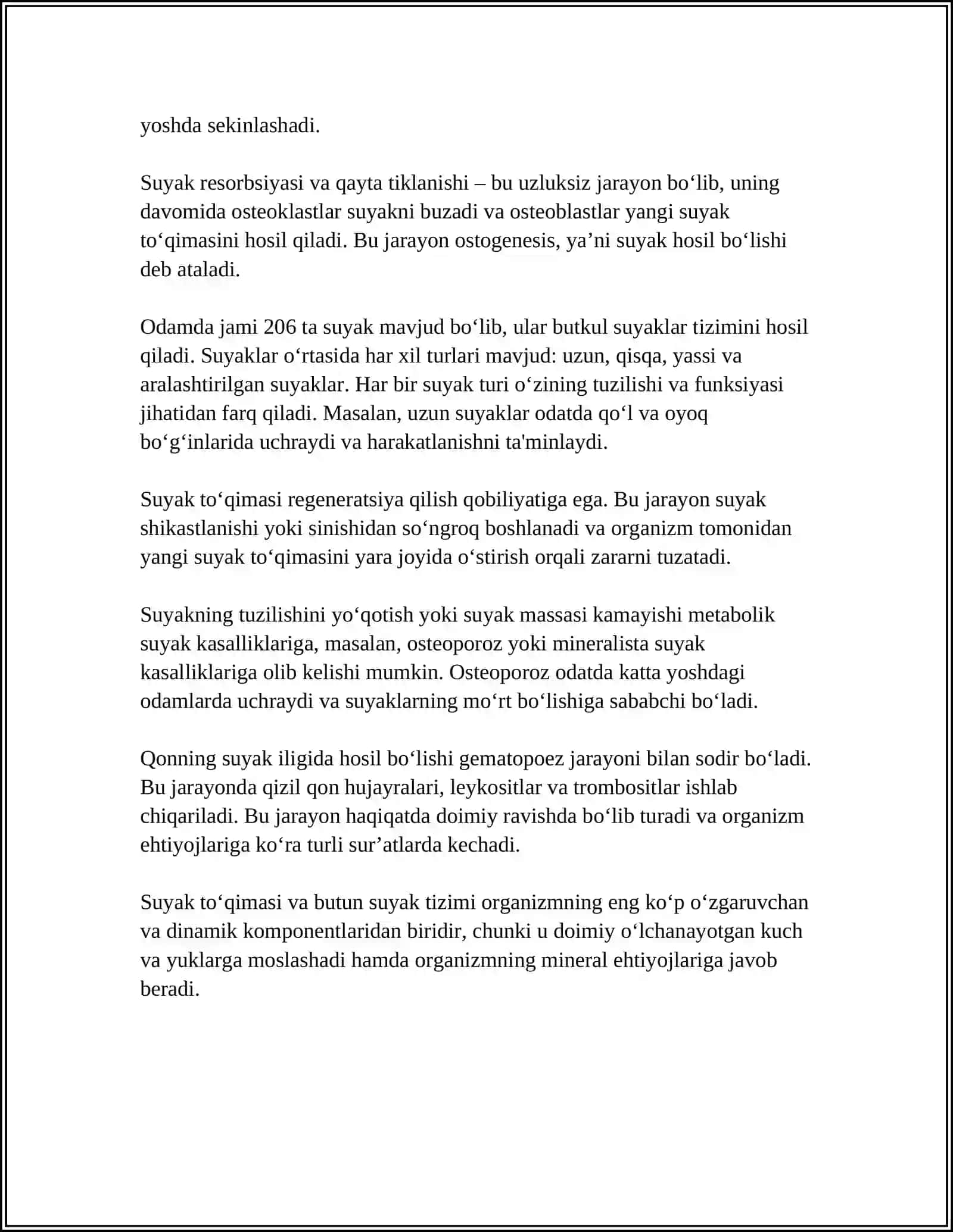 ANATOMIYADAN SUYAK MAVZUSI 4