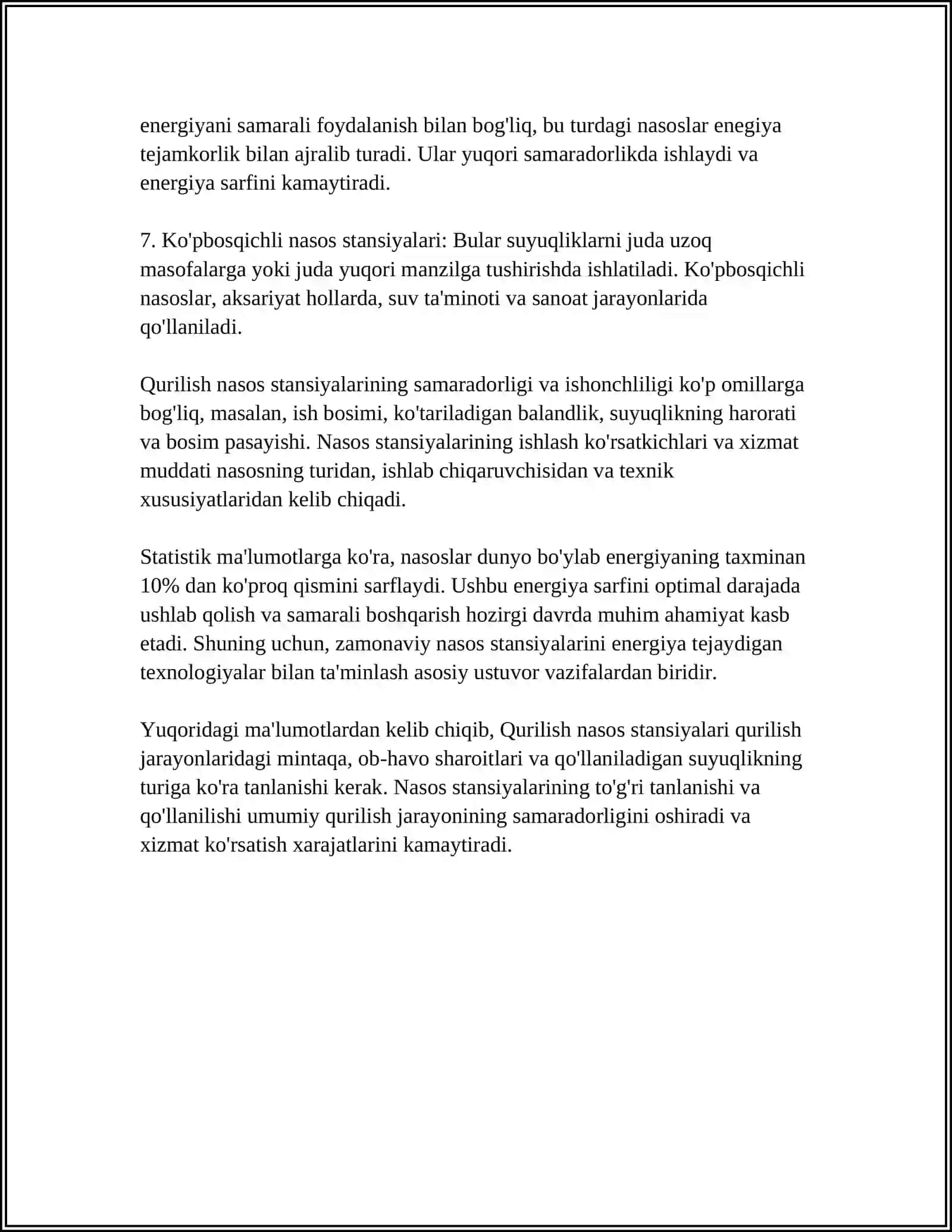 QURITISH NASOS STANSIYALARI 4
