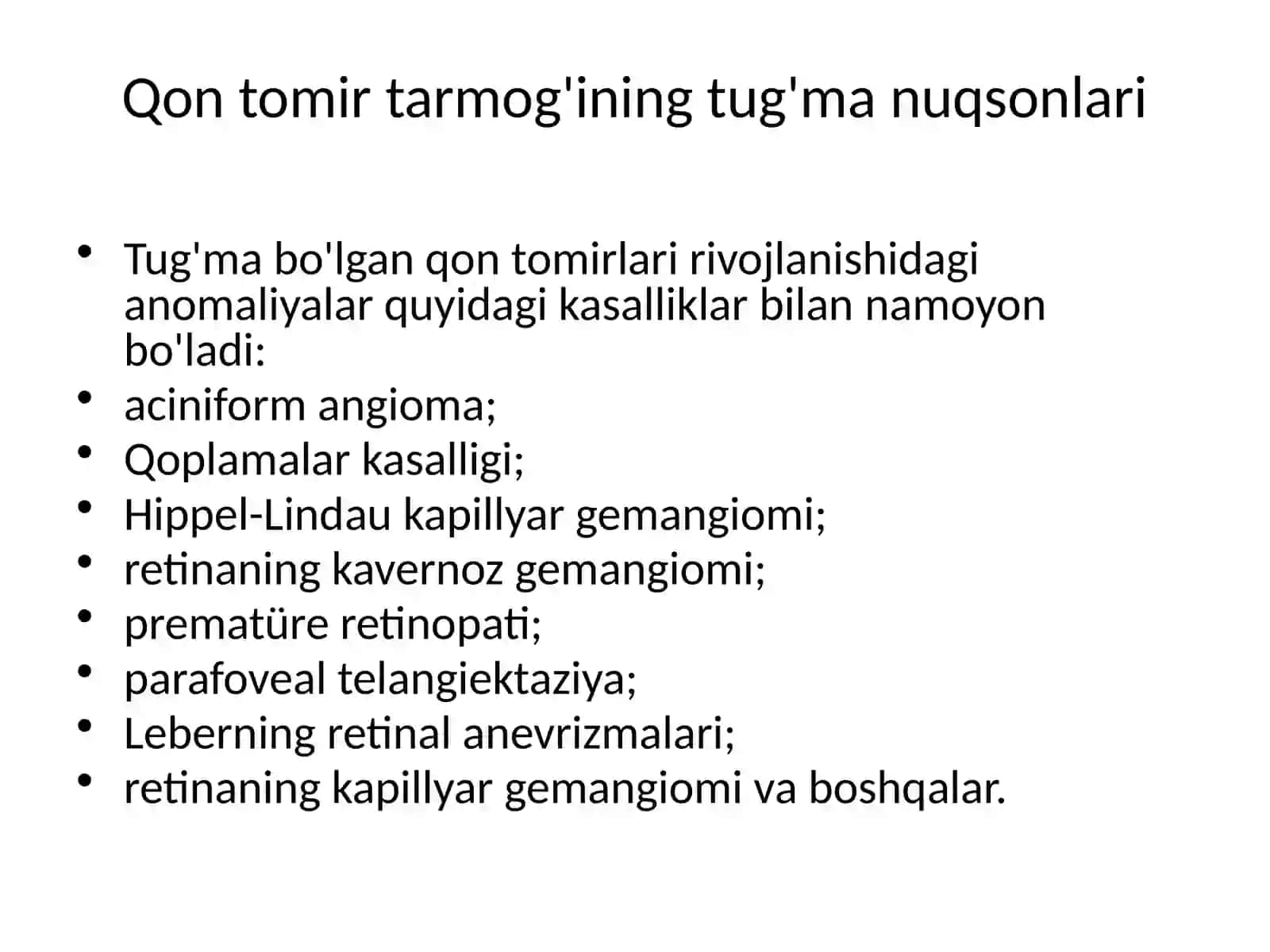 Tug'maretinal patologiya klinikasi, diagnostikasi, davolash 4