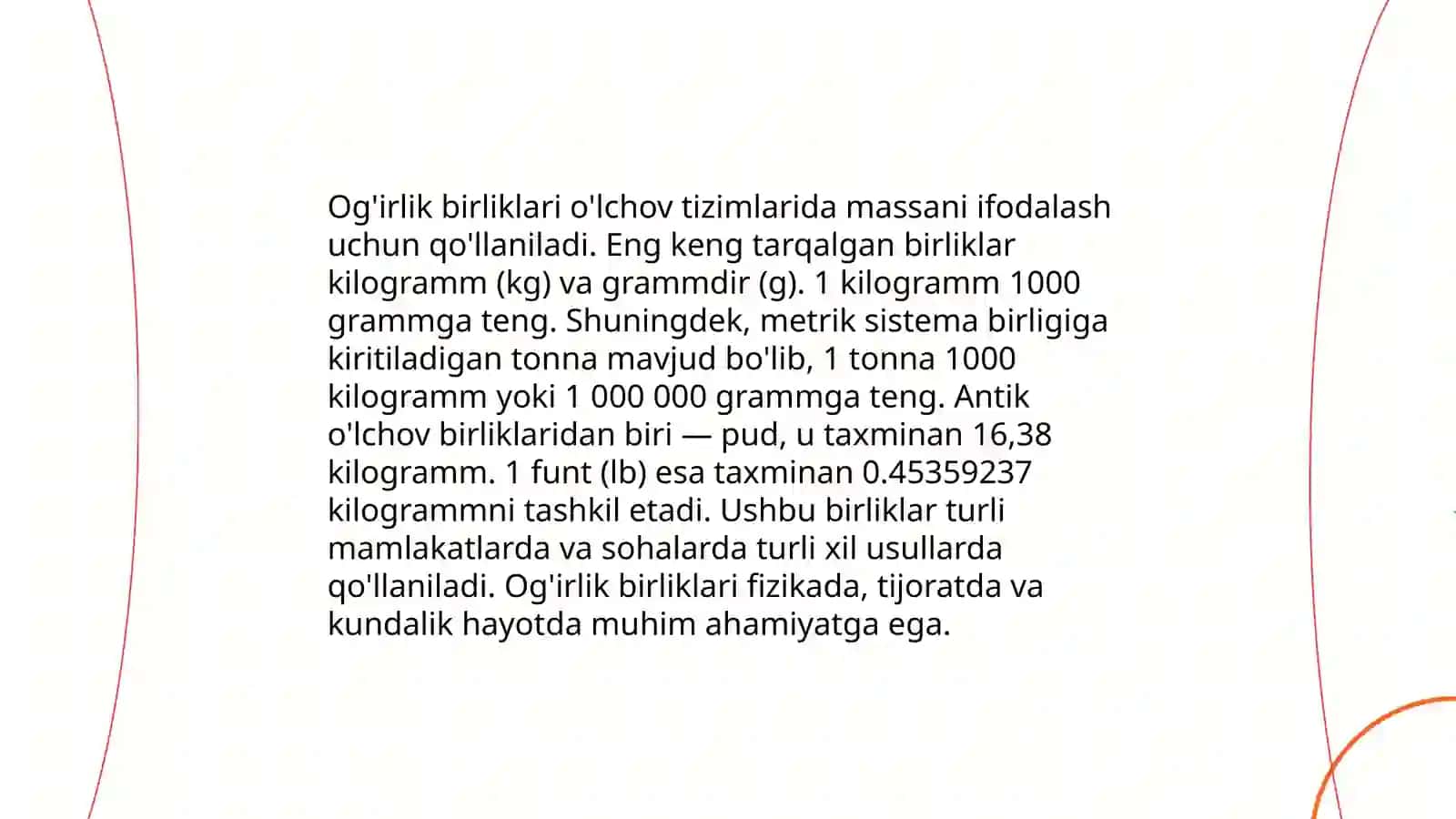 O'lchov birliklari 4