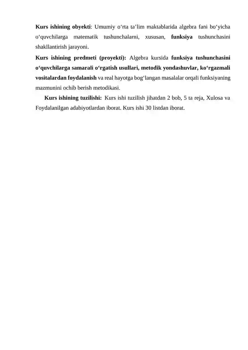 Funksiya tushunchasini o’qitish metodikasi 4