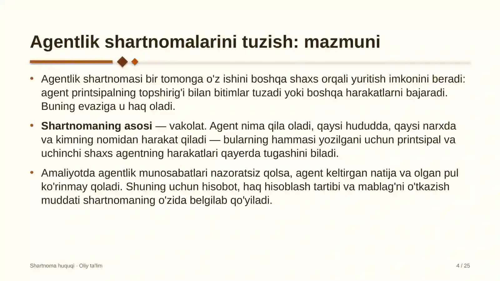 Yer osti gaz omborlarida agentlik shartnomalarini tuzish 4
