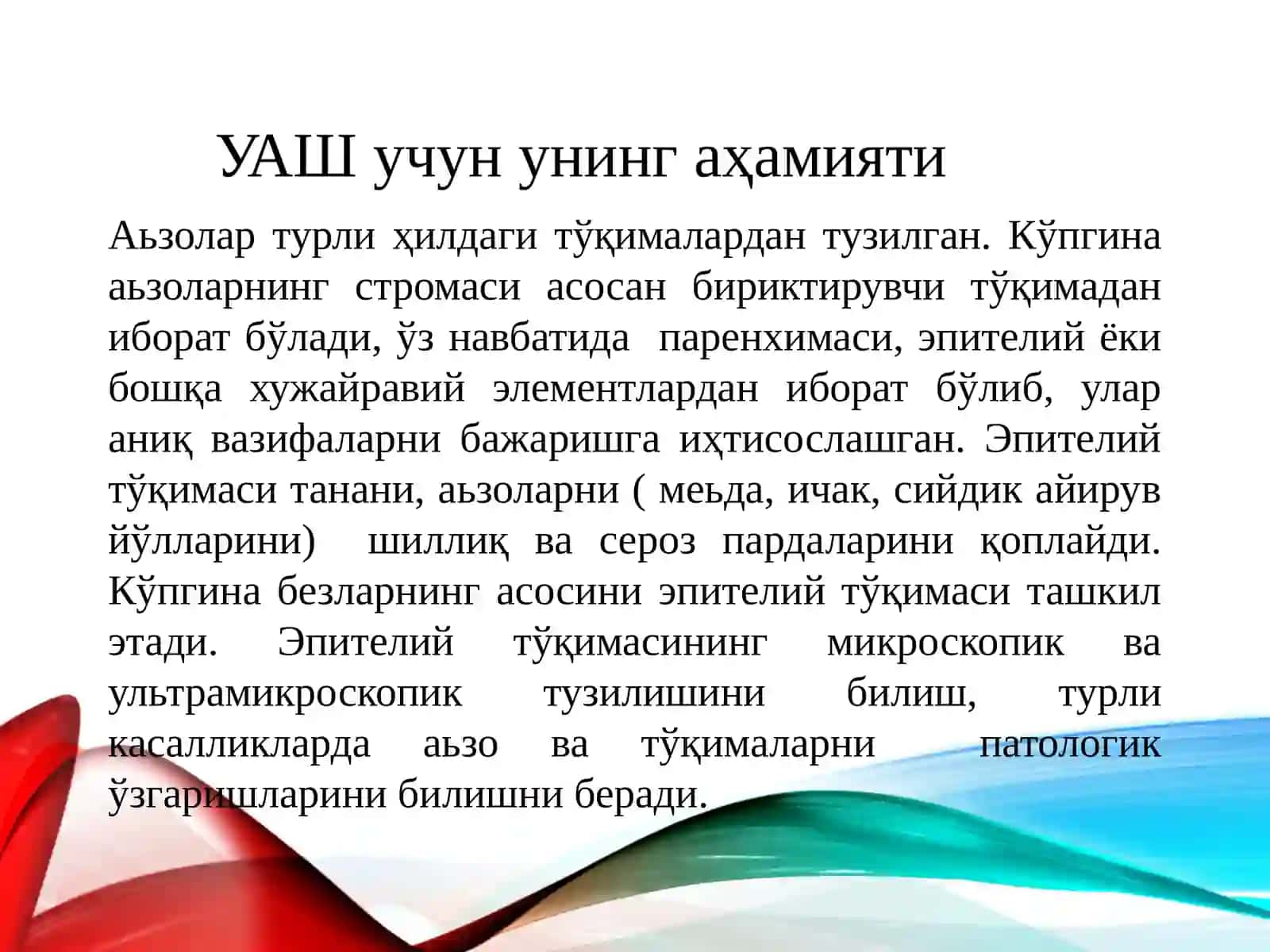 ТЎҚИМА.ЭПИТЕЛИЙ ТЎҚИМАСИ 4