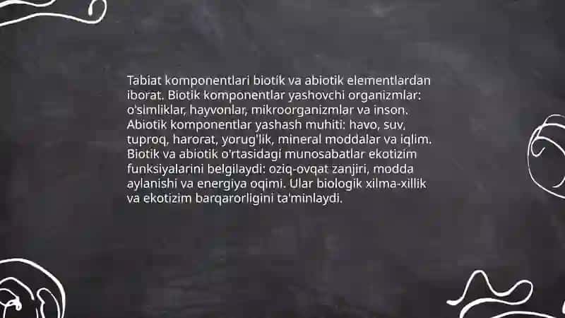 Tabiat haqida asosiy tushunchalar va tabiat komponentlari 4