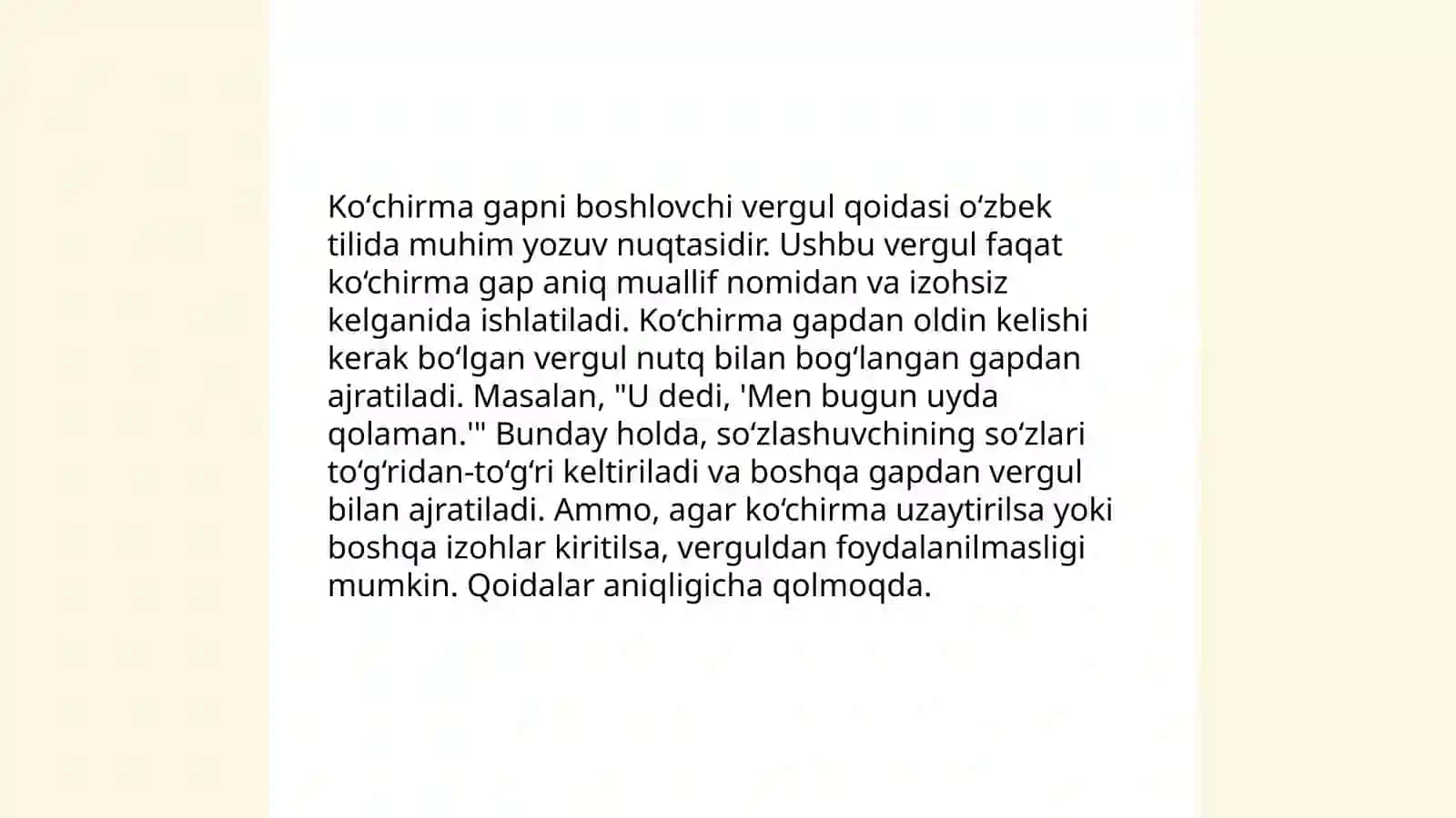 Koʻchirma gapli qoʻshma gaplarda tinish belgilarining qoʻllanishi 4