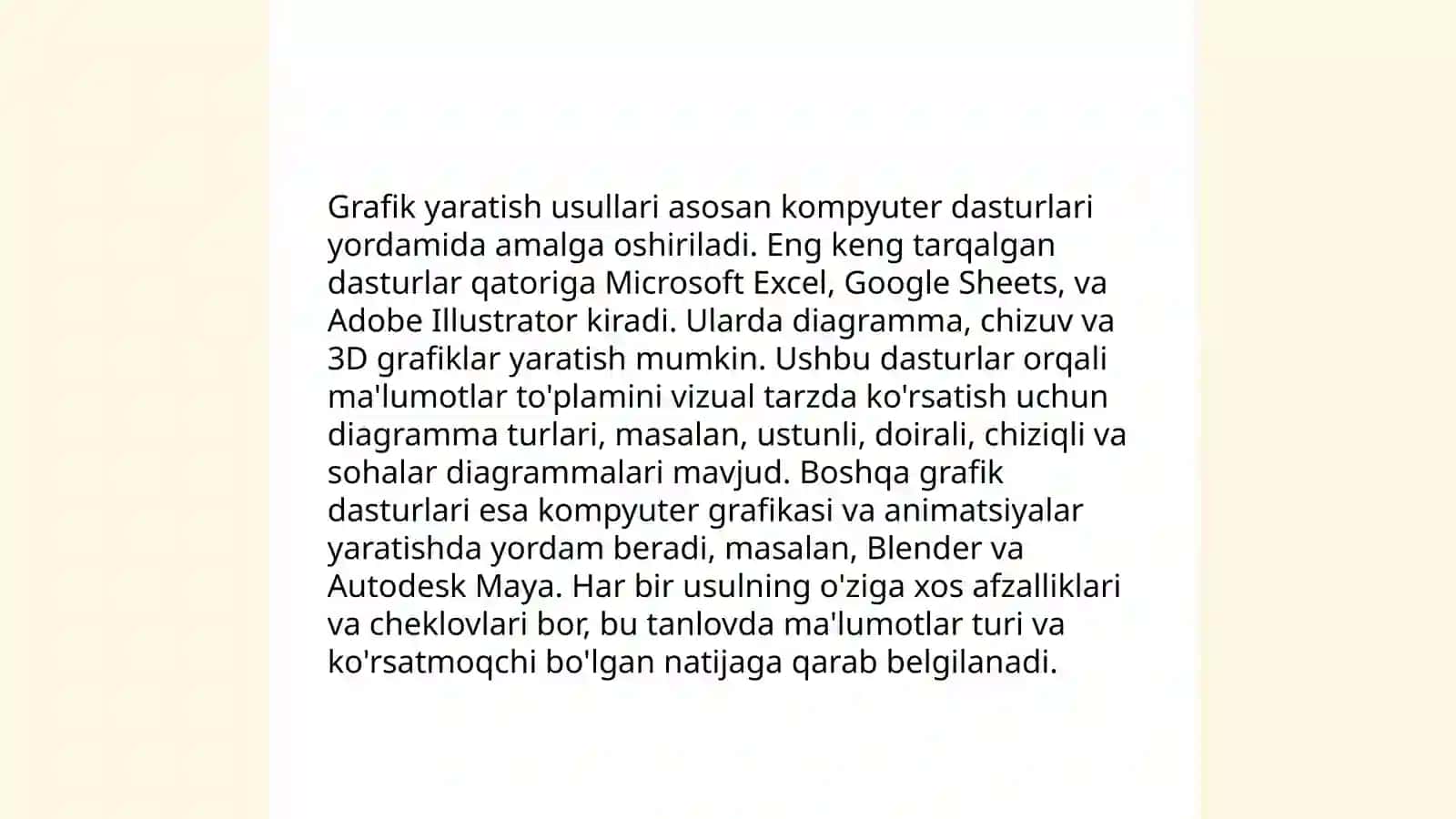 Diagramma va grafiklar 4