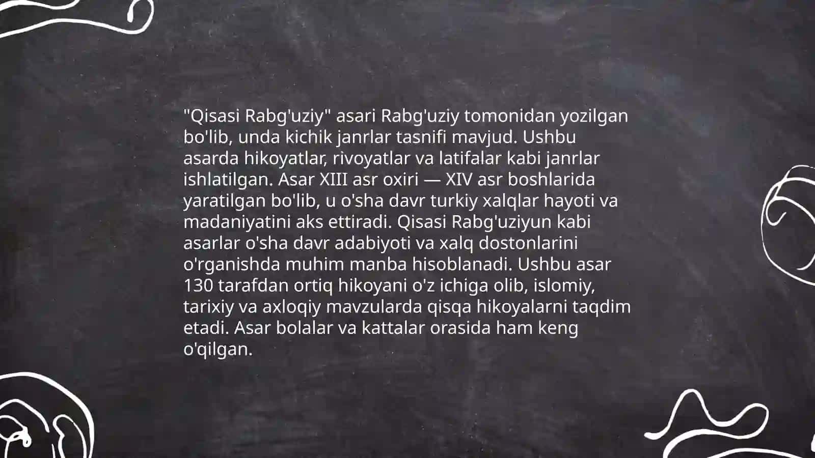Qisasi Rabg'uziyda kichik janrlar badiiyati 4