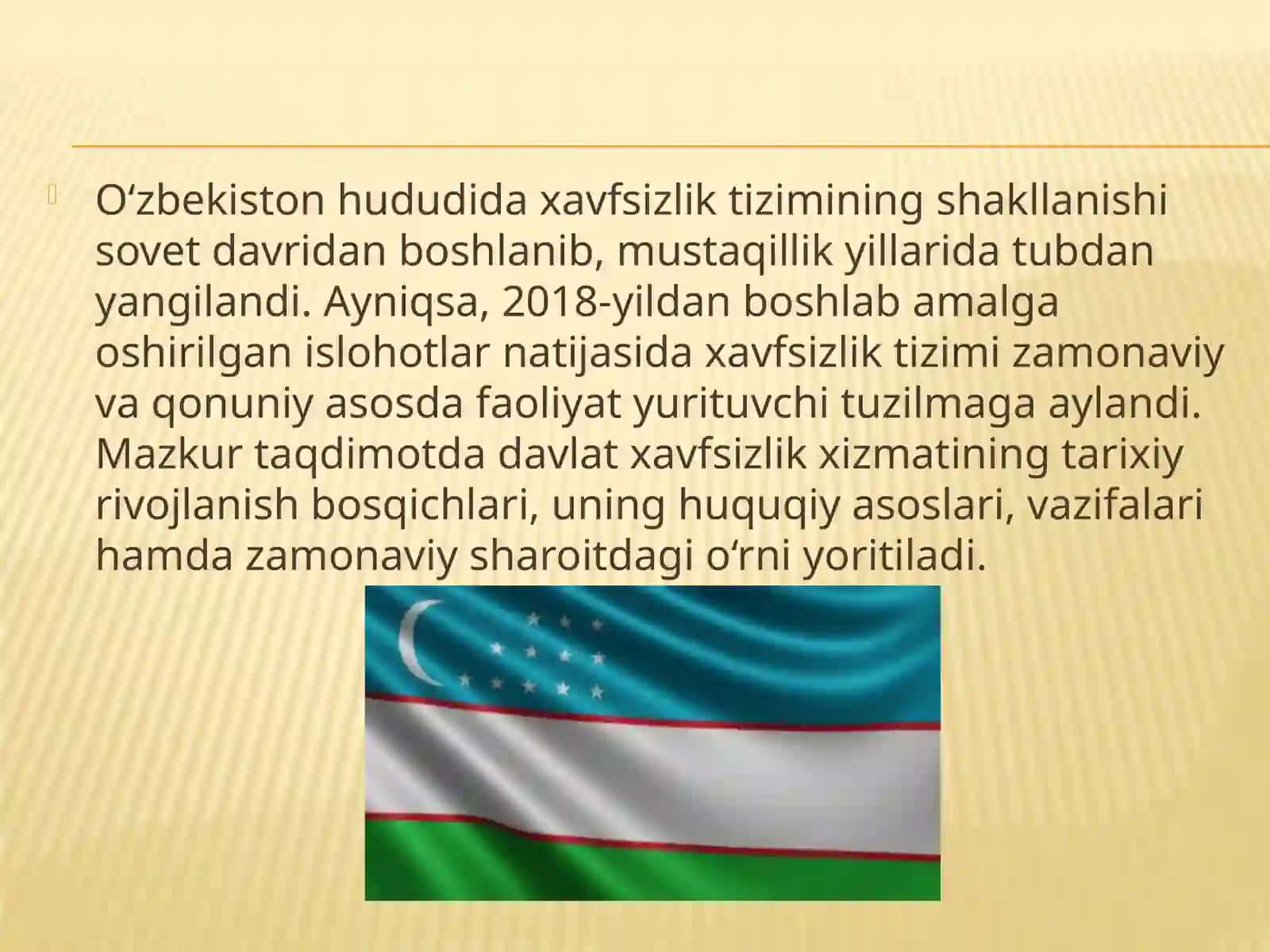 O’zbekiston respublikasi davlat xavfsizlik xizmatining rivojlanishi tarixi 4