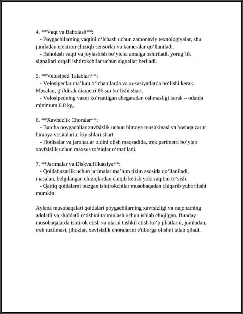 Aylana Musobaqalar 4