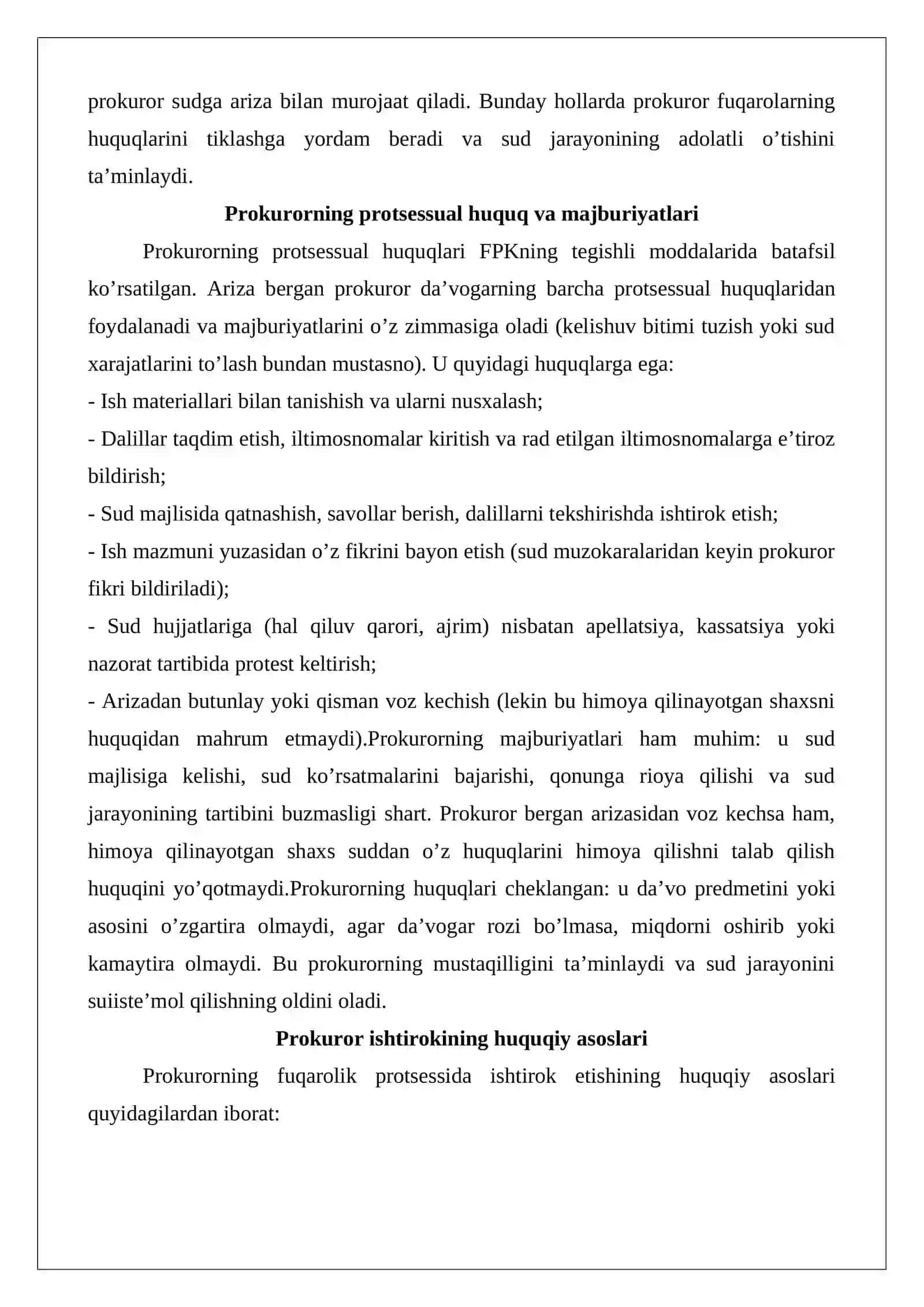 Fuqarolik protsessida prokuror ishtiroki 4