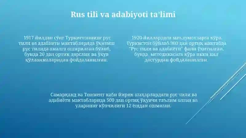 Rus Tuzem Maktablari Turkistonda 4