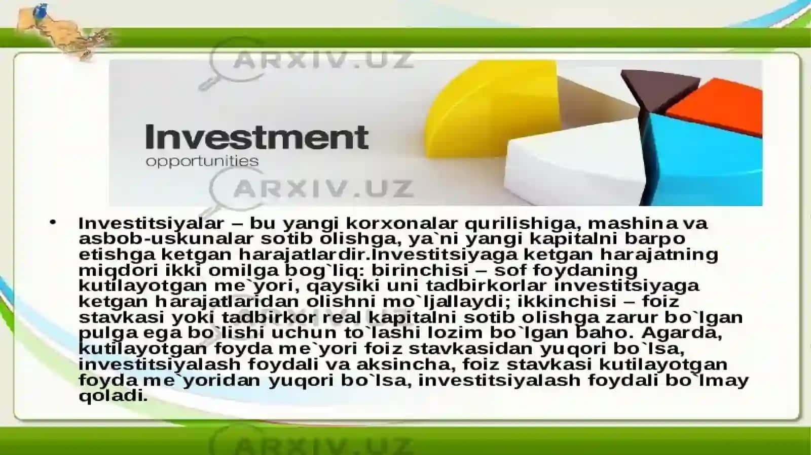 Investitsiyalarda qatnashish usullari 4