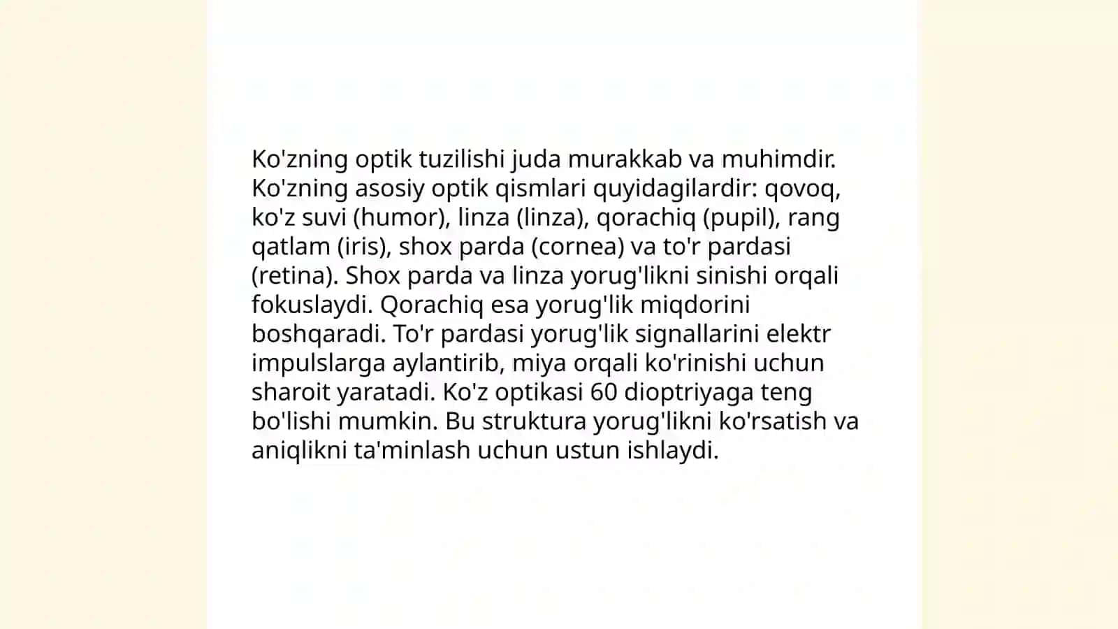 Ko’rish analizatorlari 4