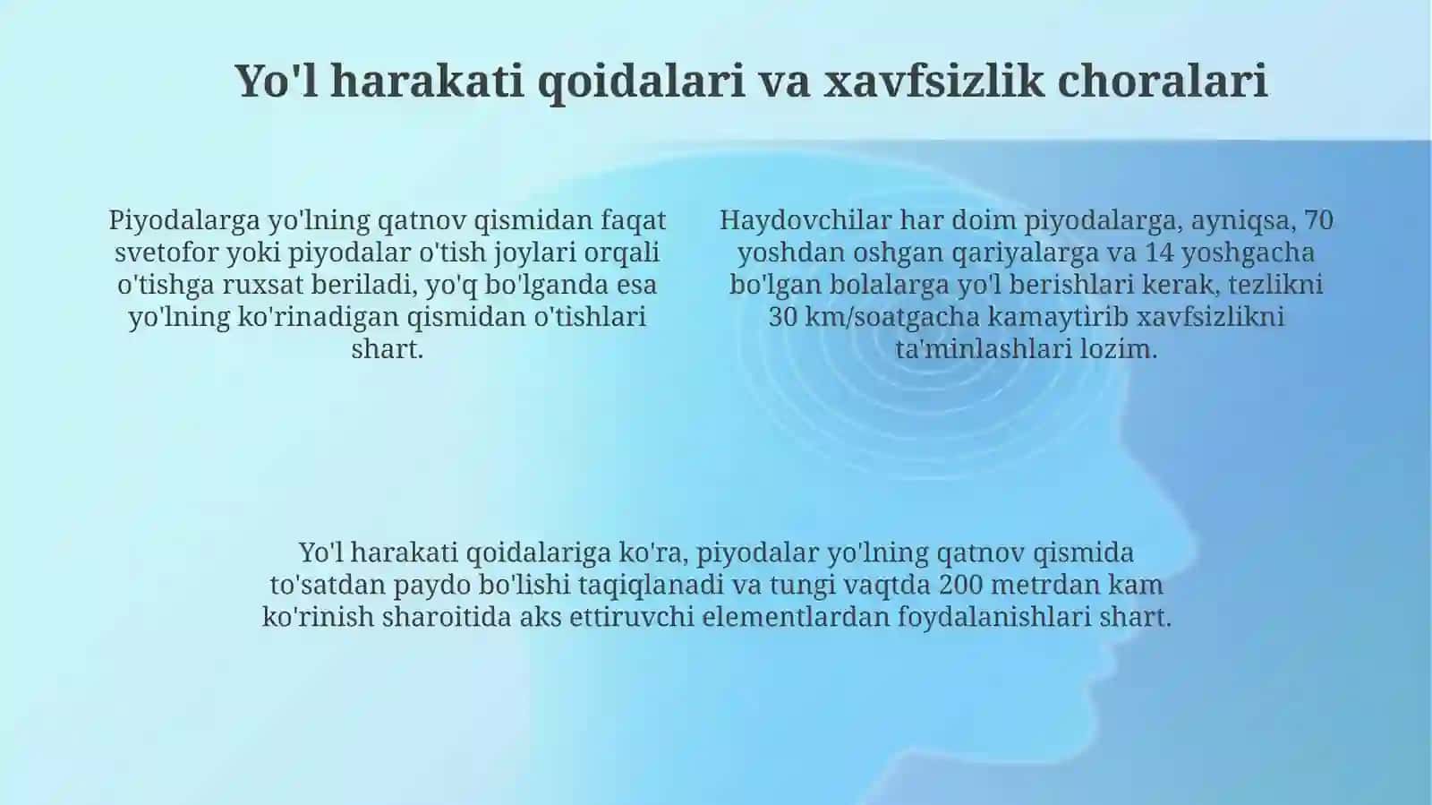 Piyoda haydovchi oʻzaro munosabati 4