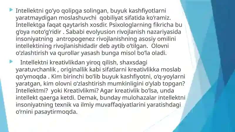 Intellekt va Kreativlik 4
