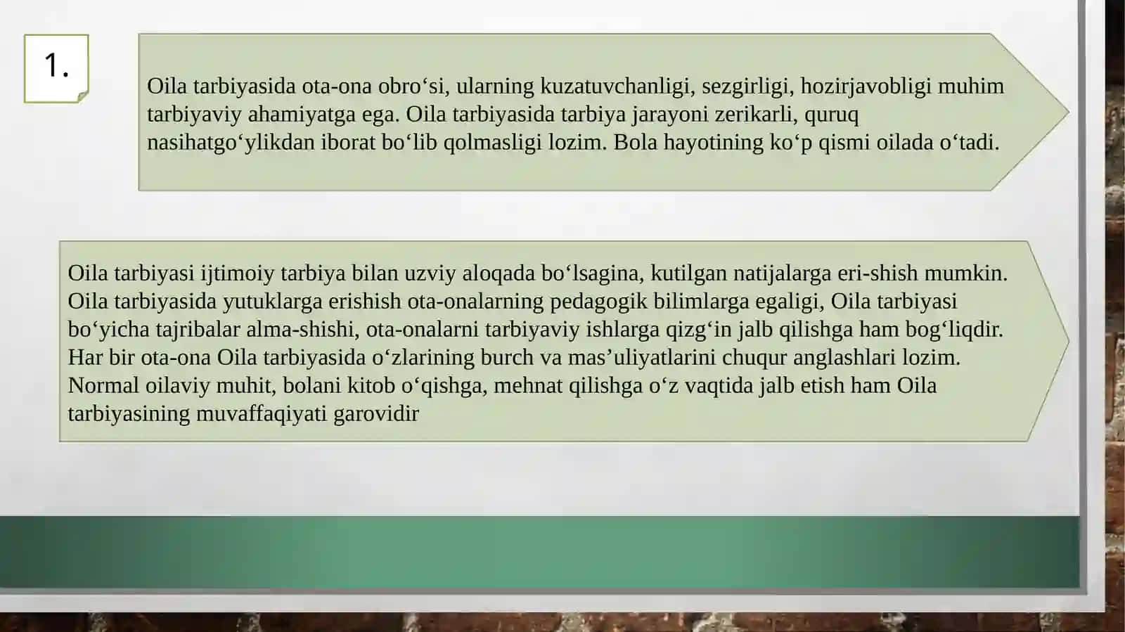 OILADA TARBIYA ASOSLARI 4
