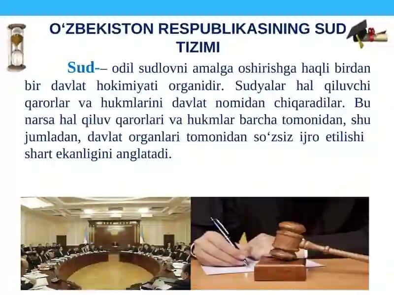 O‘ZBEKISTON RESPUBLIKASINING SUD TIZIMI 4
