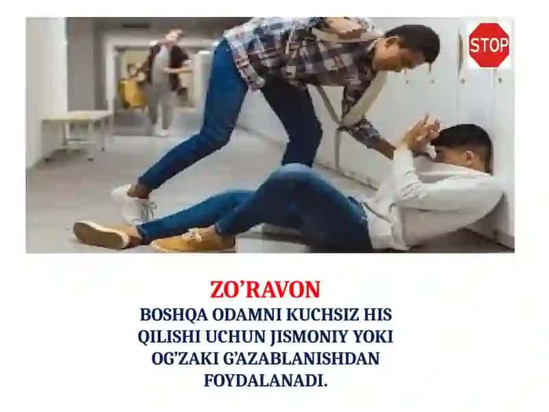 Biz zo'ravonlikka qarshimiz 4