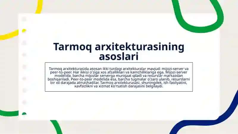 Tarmoqlarni loyihalash 4