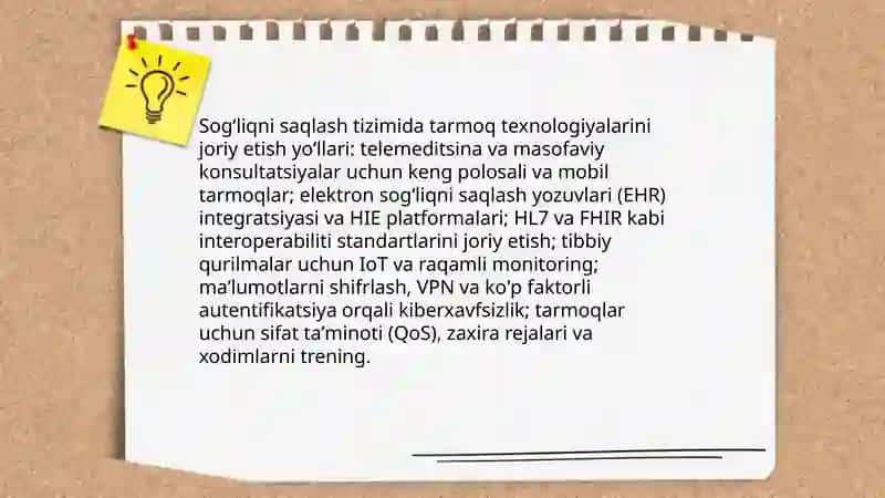 Xalq xoʻjaligining turli sohalari va tarmoqlarida tarmoq texnologiyalarida foydalanish yòllari 4