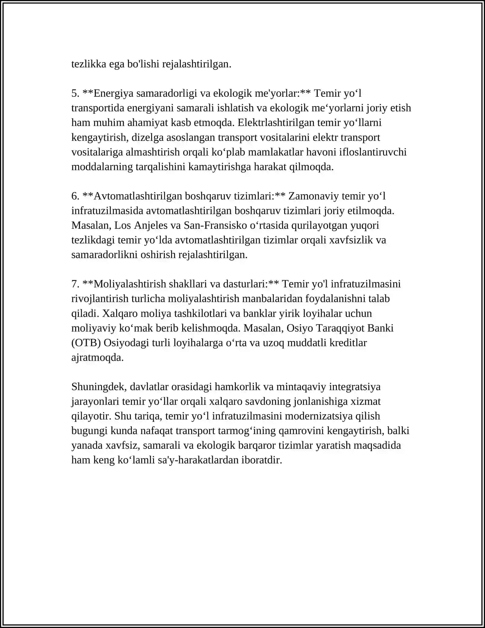 TEMIR YOʻL TRANSPORTI OBEKTLARINI QAYTA QURISH 4