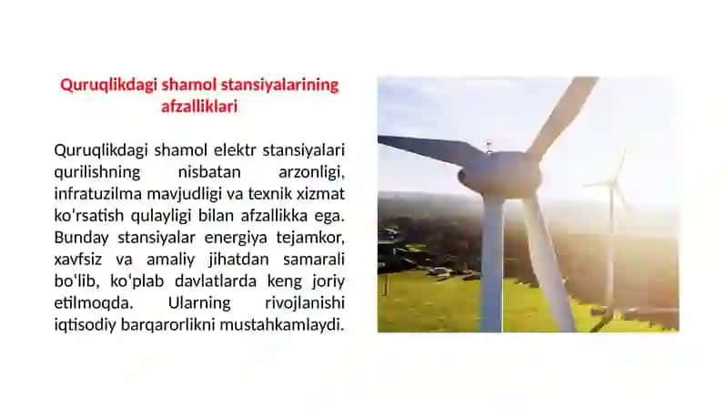Shamol energiyasining afzalliklari va kamchiliklari 4