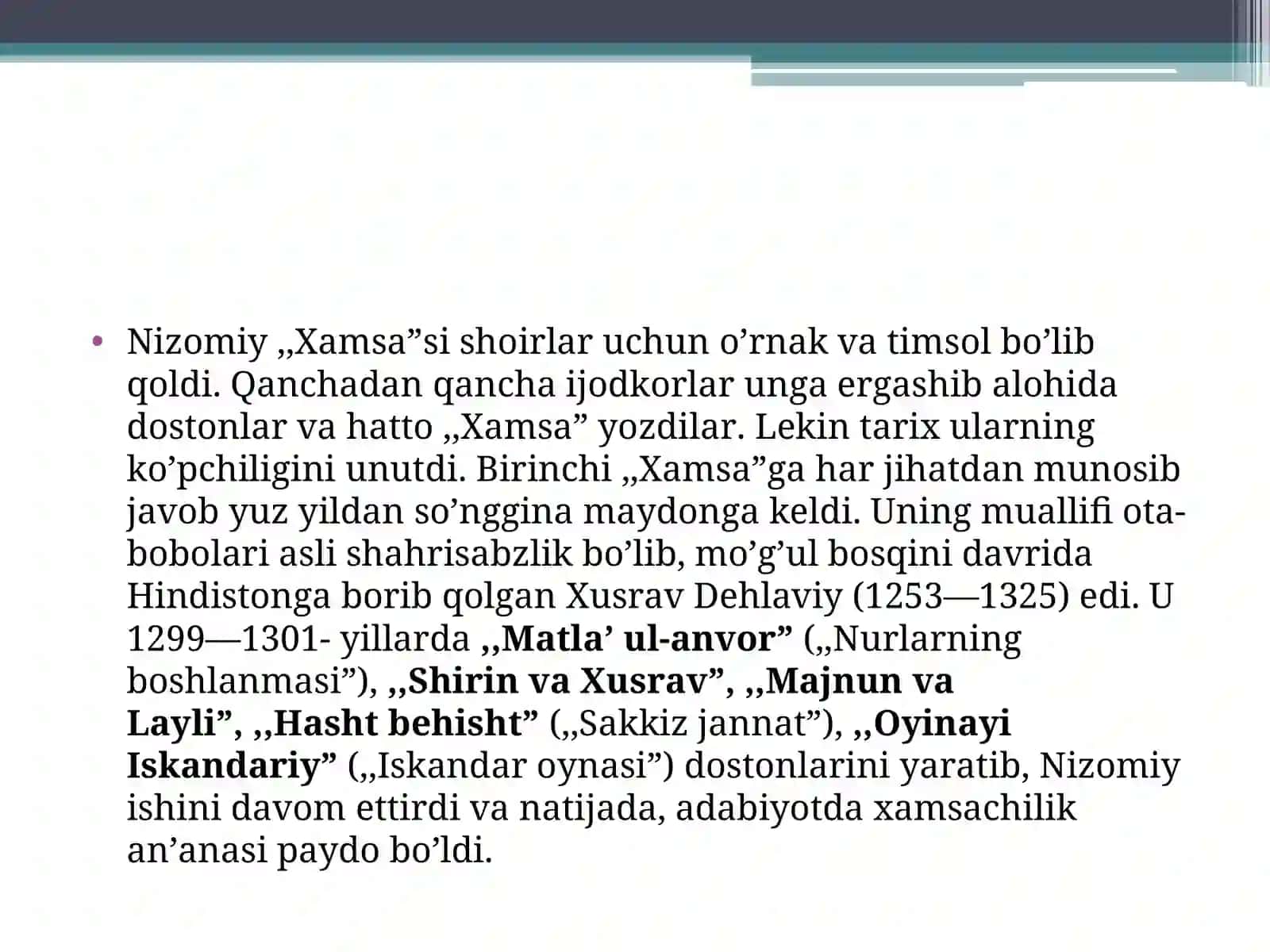 Xamsachilik tarixi 4