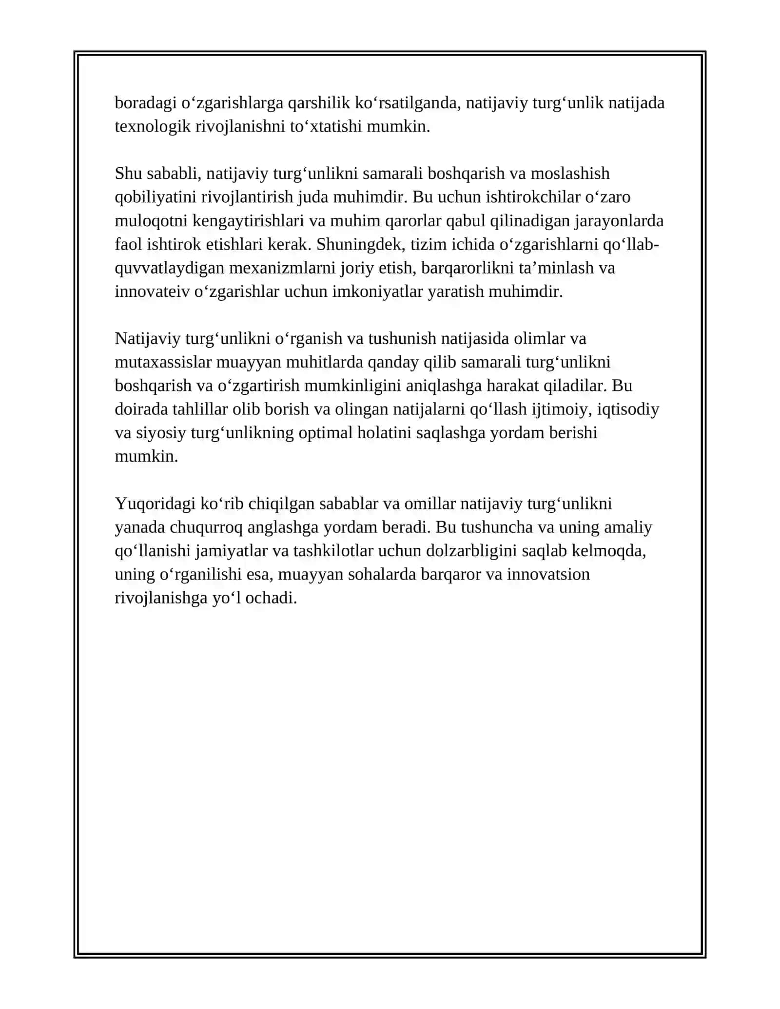 NATIJAVIY TURG‘UNLIK 4