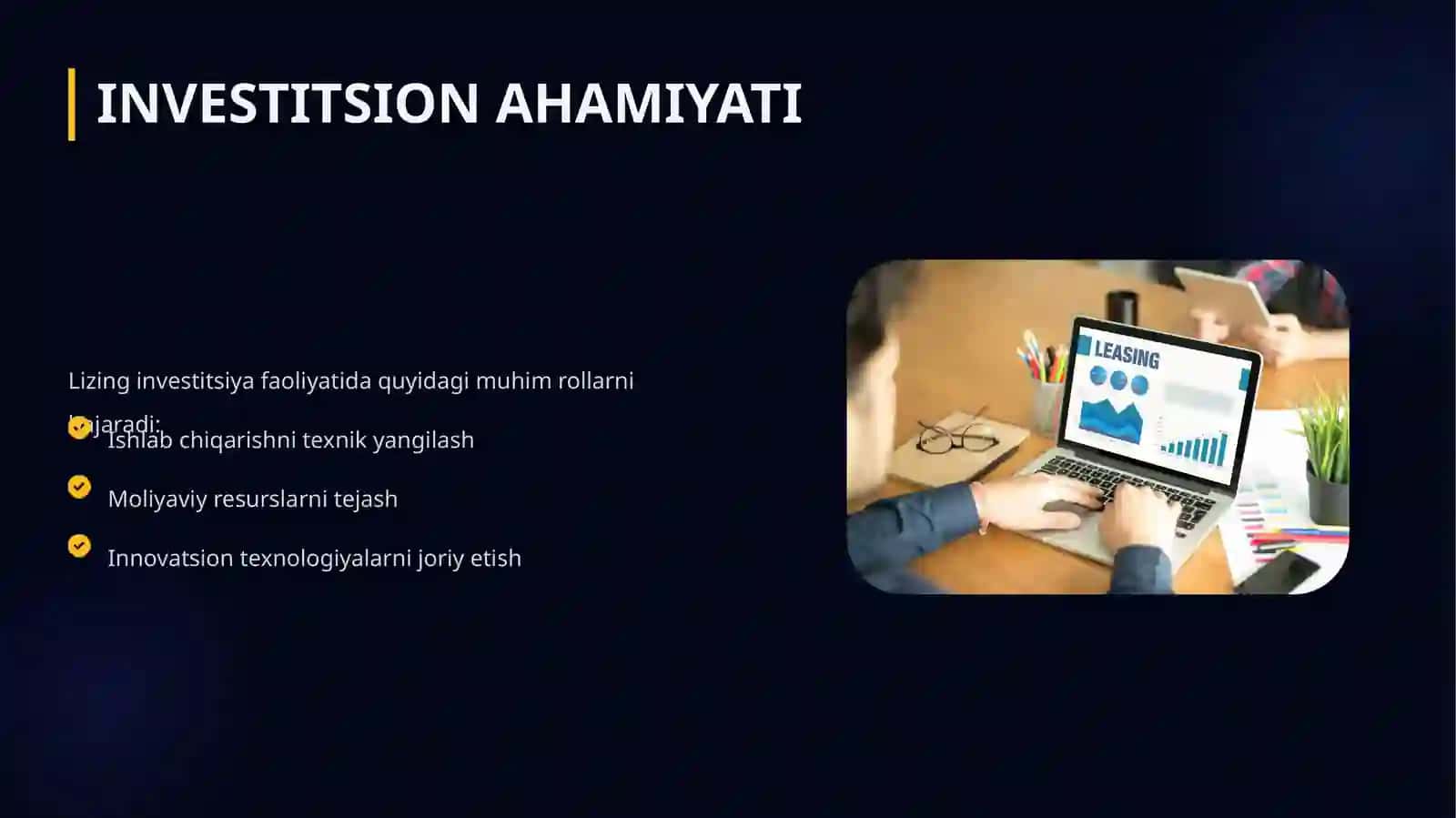 Lizing va uning investitsiya faoliyatidagi ahamiyati 4