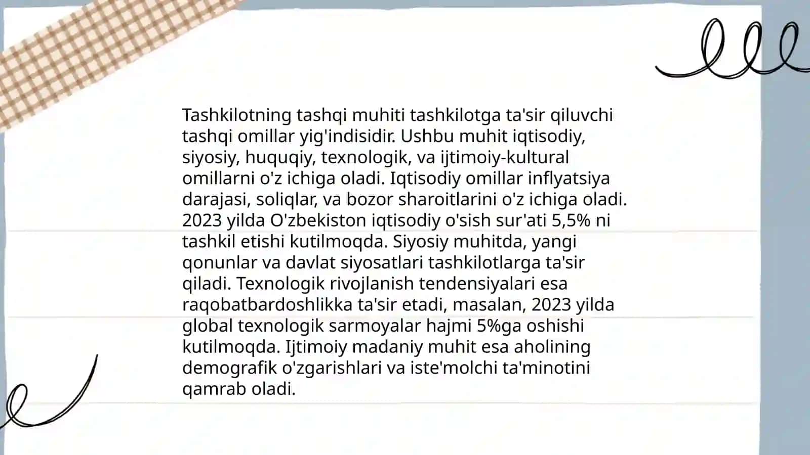 Tashkilot va uning muhiti 4