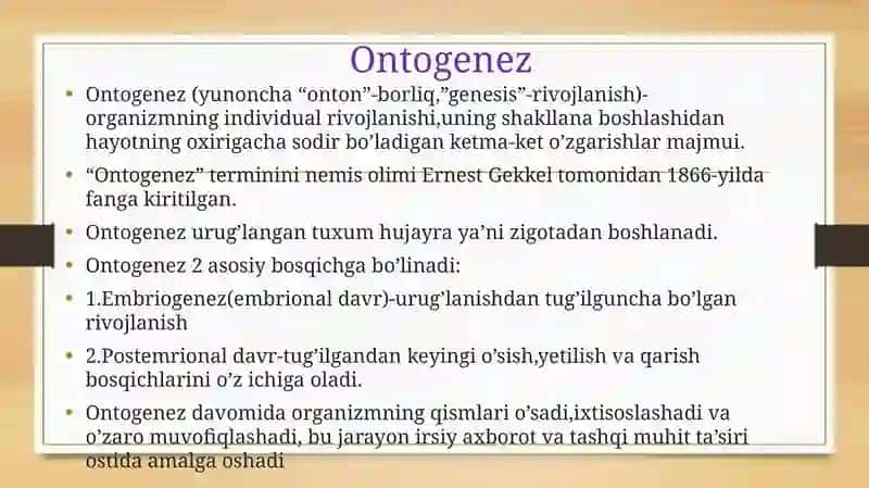 Ontogenezda ferment tarkibining o’zgarishi.Immobillangan fermentlar 4