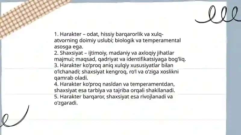 Harakter haqida tushuncha 4
