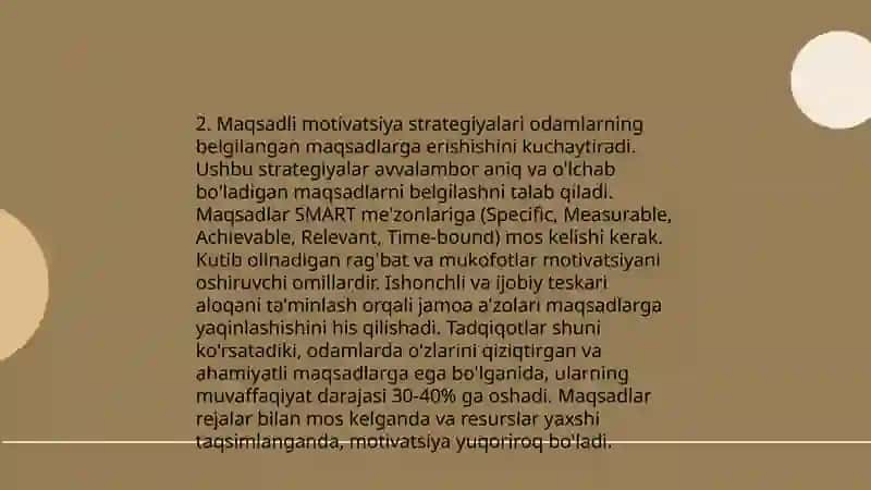 Xodimlarni rag'batlantirish usullari 4