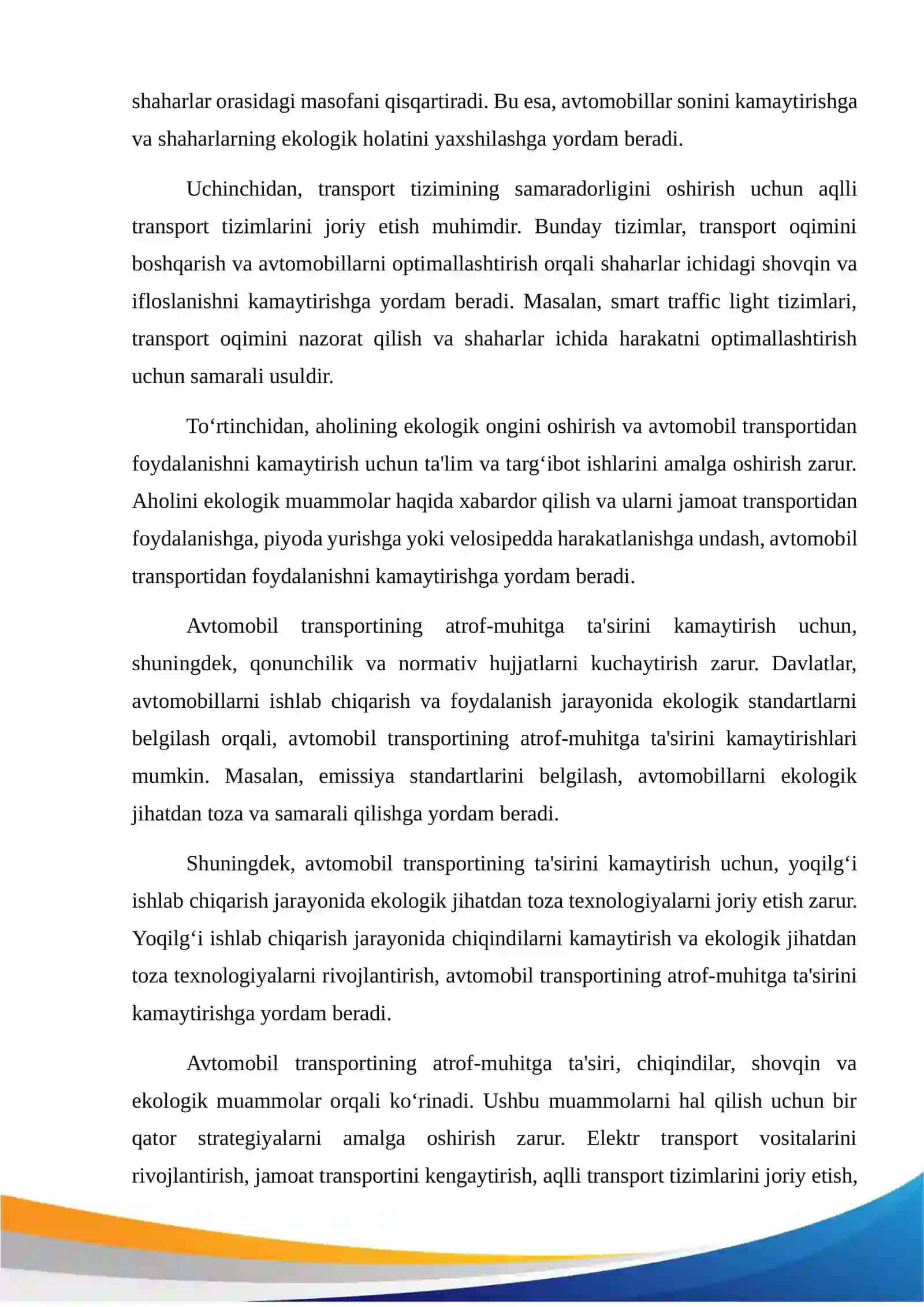 Avtomobil transporti va atrof-muhit muhofazasi 4