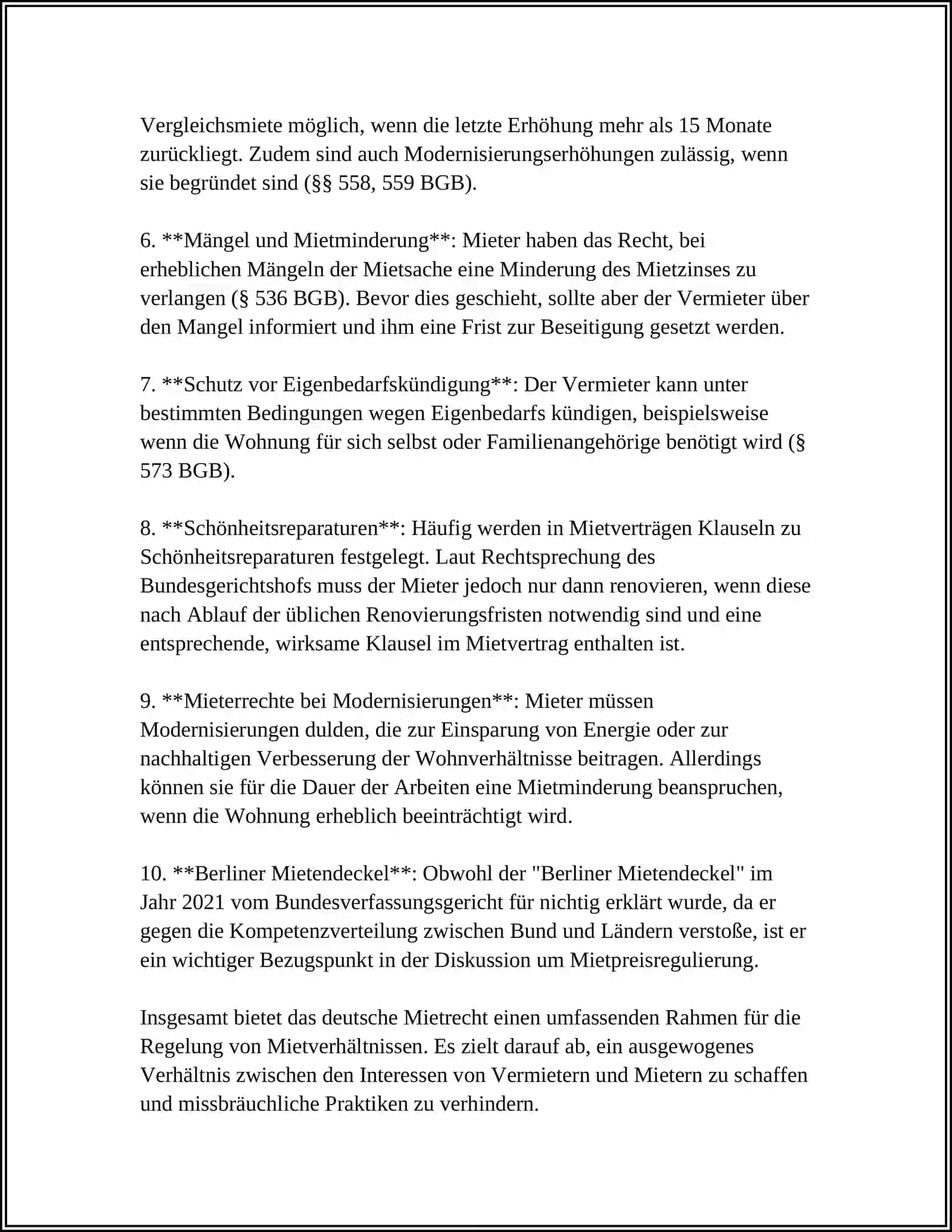 Mietrecht im deutschen Mietrecht 4