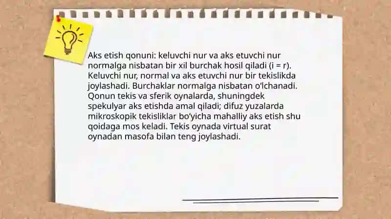 Geometrik optika qonunlari 4