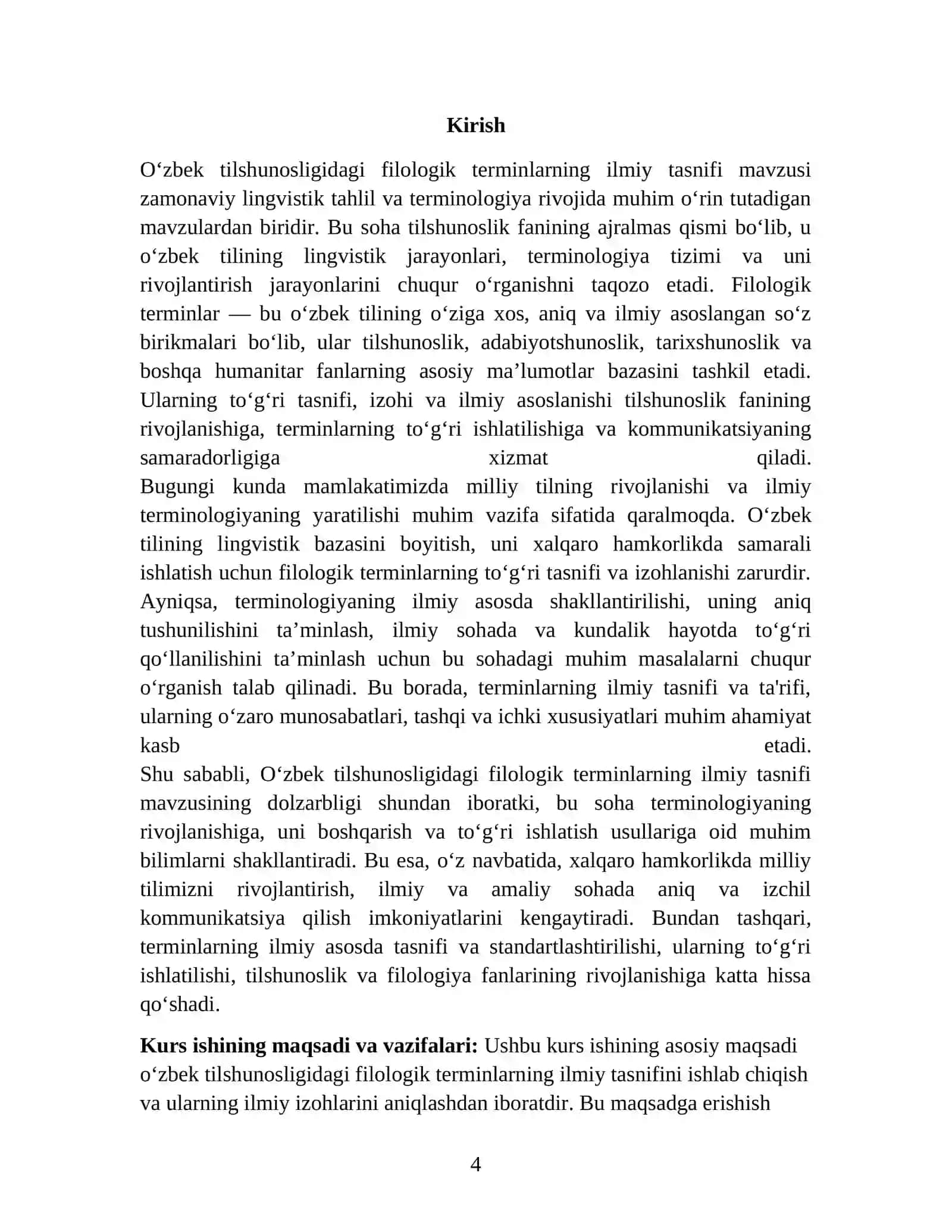 O‘zbek Tili Filologik Terminlarning Ilmiy Tasnifi 4