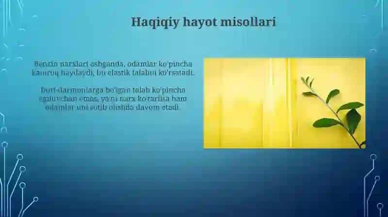 Talab va taklif elastikligi 4