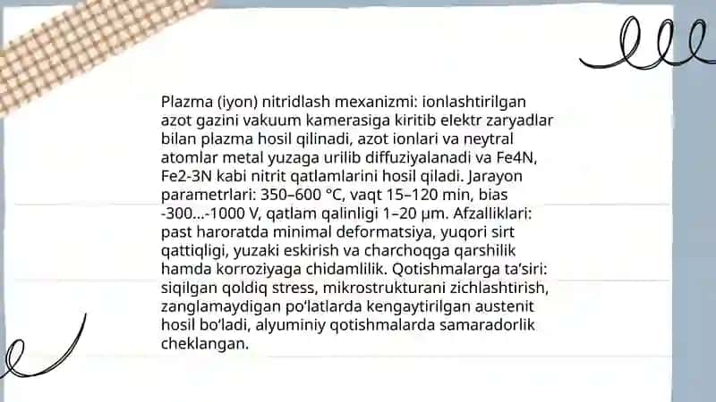 Qotishmalarga zamonaviy kimyoviy termik ishlov berish usullari 4