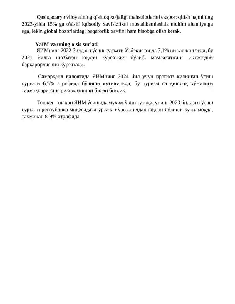 Iqtisodiy xavfsizlik indikatorlari 4