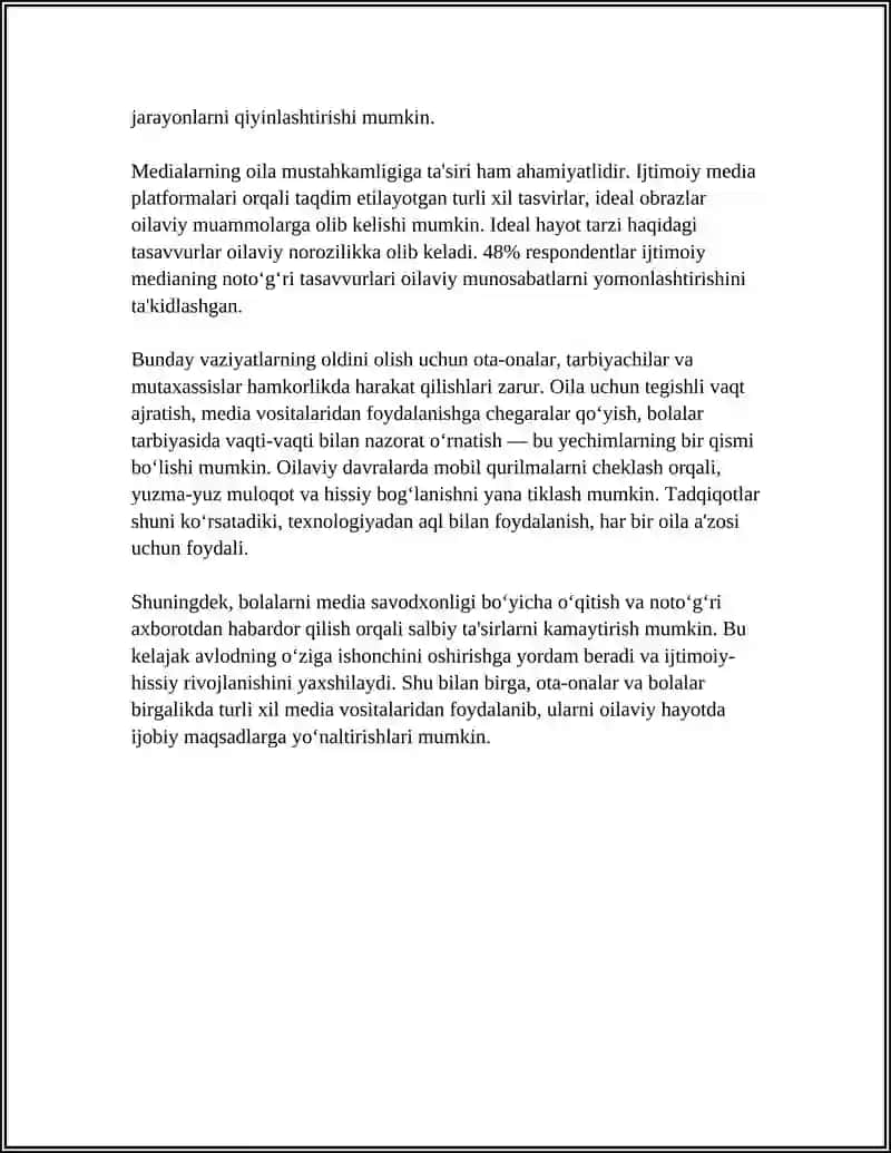 MEDIALAR KUNDALIK HAYOTDA 4
