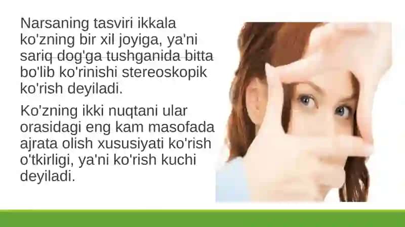 Ko'rish organlarining funksiyasi 4
