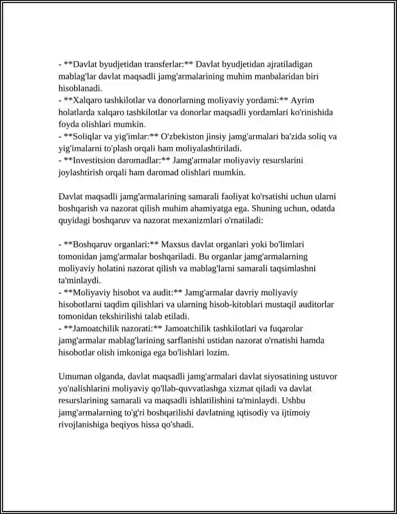 DAVLAT MAQSADLI JAMG'ARMALARI 4