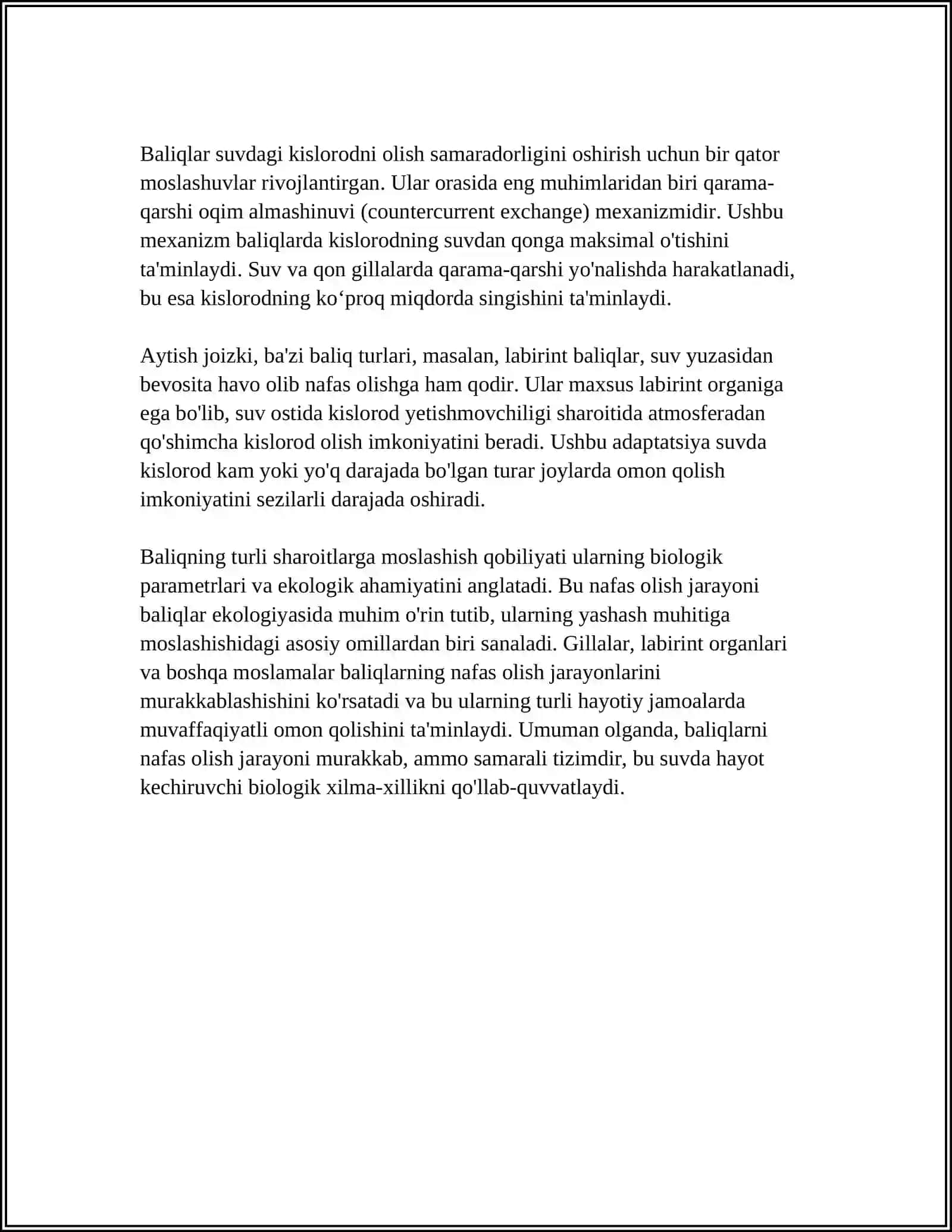 BALIQ NAFAS OLISH OʻRGINLARI 4
