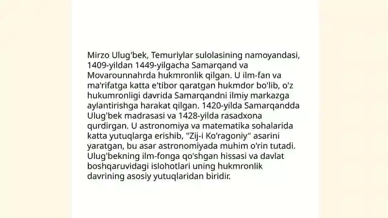 Mirzo Ulug'bekning tarjimayi holi 4