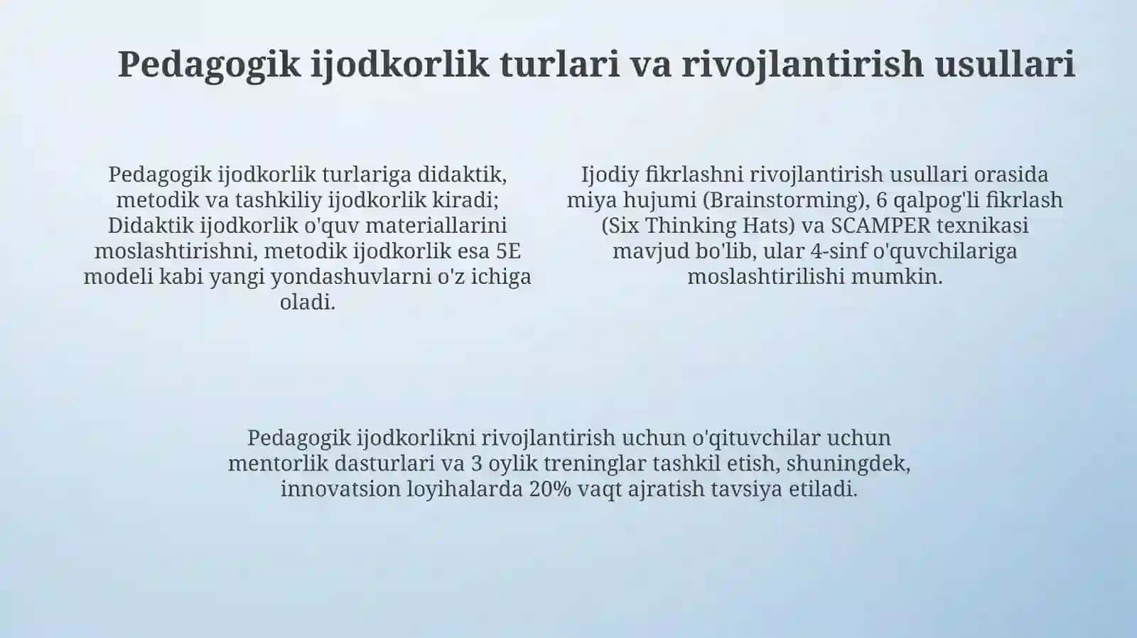 Pedagogik kreativlik 4