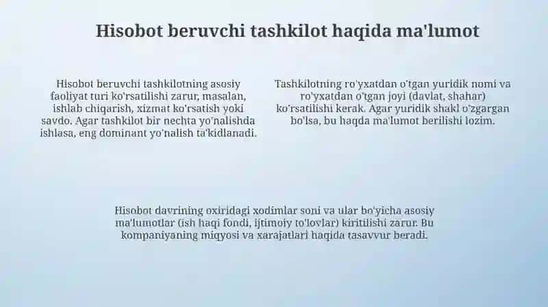 Moliyaviy hisobotga izohlar tayyorlash 4
