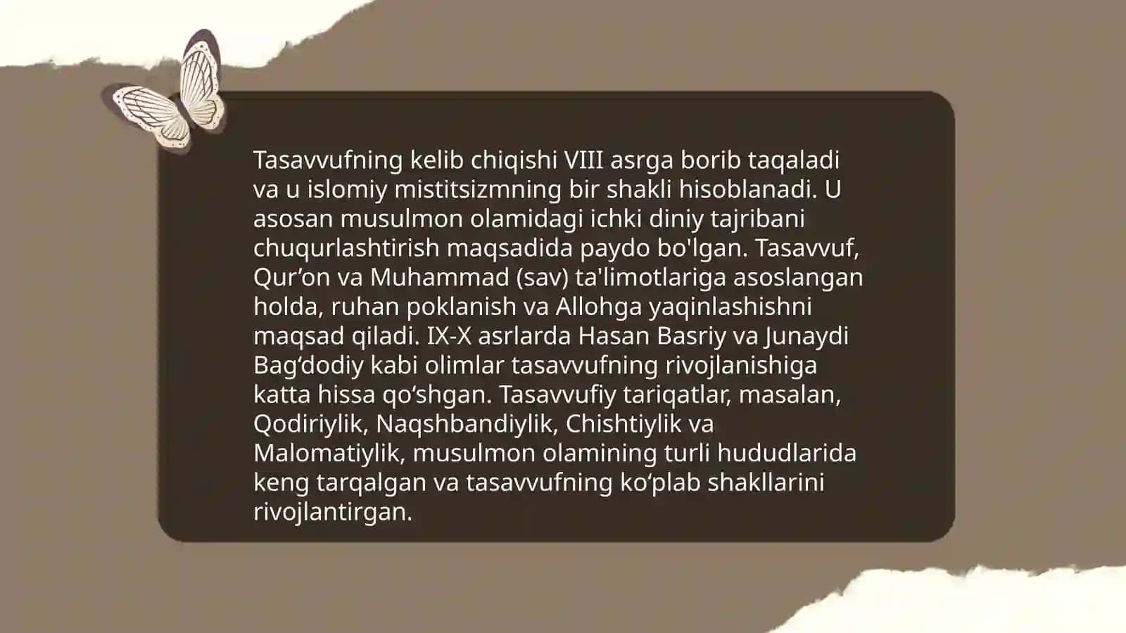 Tasavvufning Kelib Chiqishi 4