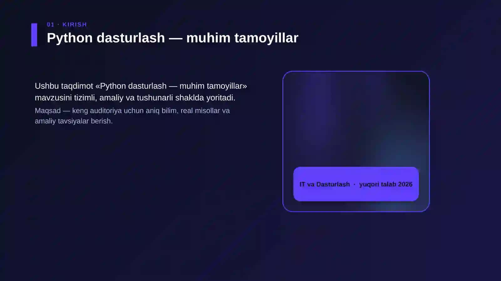 Python dasturlash — muhim tamoyillar 4